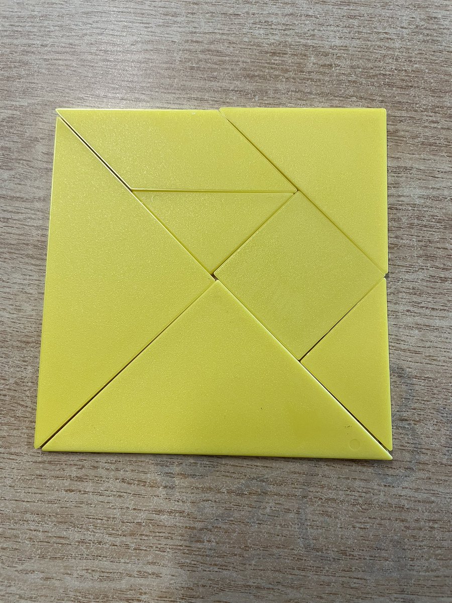 StMaryDPCDSB's tweet photo. Tangram challenge with Ms. Cannon’s Grade 6/7 class guided by Math Lead Mrs. Bedford 😎🔶🔻◼️🔹 https://t.co/AZN3guCi78