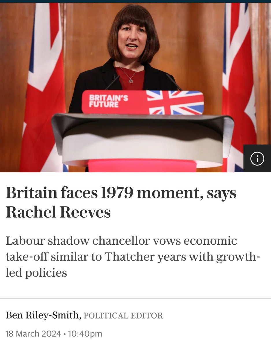 Reeves vows an economic take-off similar to the Thatcher years. Let’s hope not. Thatcher came in and, in 1980-1, plunged the country into the sharpest, deepest recession since the war to that time, shutting down swathes of industry. Large parts of the country have not recovered.>