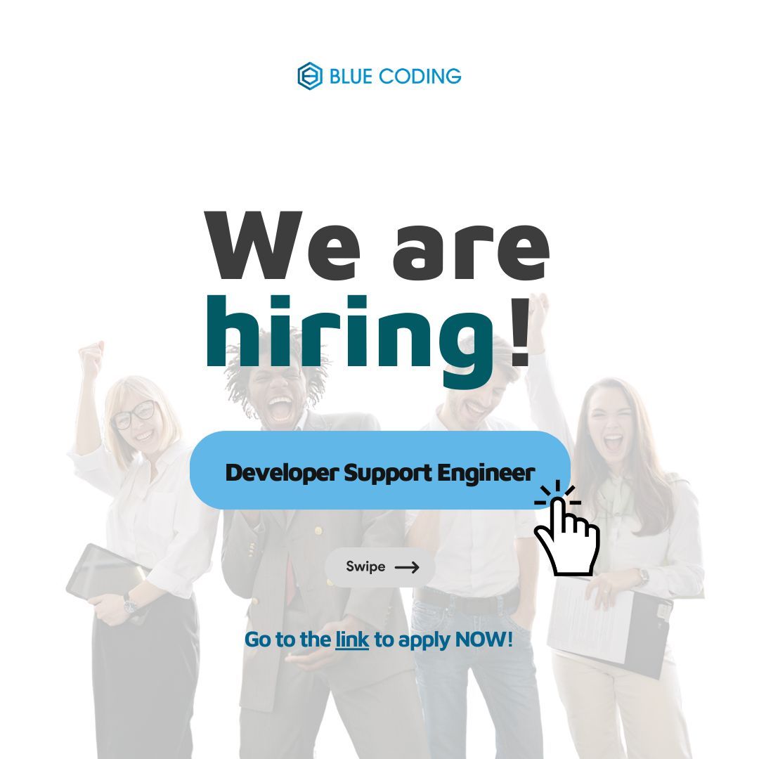 blue_coding's tweet photo. Hiring the best remote developers is about finding experienced talent you can connect with.
Join our team and take the next step in your professional journey.
Link in our BIO for a complete description ๐
#Developers #SoftwareDevelopment #SupportEngineer #BlueCoding #ApplyNow https://t.co/GTZMqS8WQt