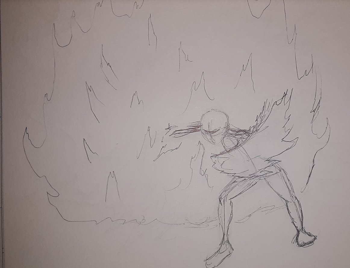 blkfstredblades's tweet photo. My dragni kai is continuing slowly. I was at the landromat to continue thebase work. To make an effort on my salamander fuego melee, I went further trad to save time. 5 min digi=stick figures. 5 min trad=full fig and basic fire. #animation #beginneranimation #animation2d https://t.co/YgTX1HOx06