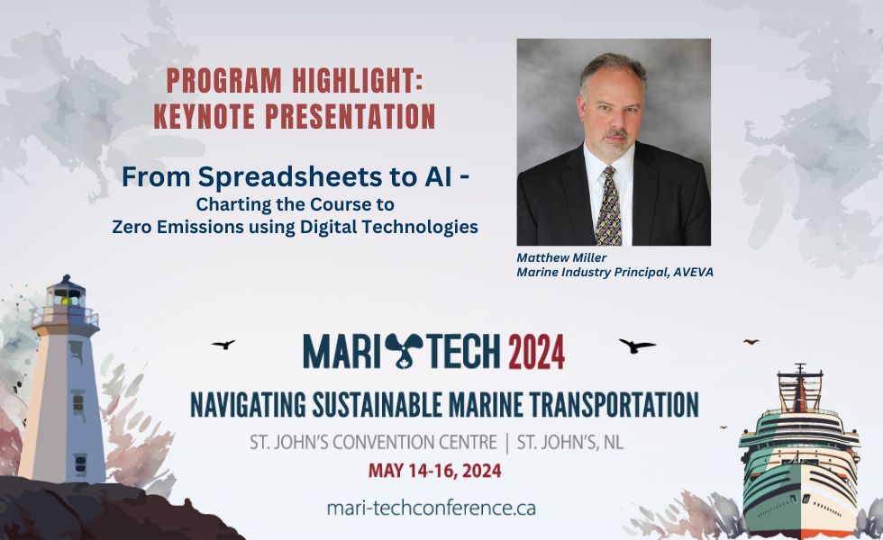 Snamecas's tweet photo. #SneakPeek at Mari-Tech 2024
Exciting news! Matt Miller, Marine Industry Principal at @AVEVAGroup is our keynote speaker.
For more details: https://t.co/QJQOhX67p8
@SNAME_HQ
#MT2024 #MARITECH2024 #AI #digitaltransformation #technology #shipdesign #SNAMECAS #SNAME https://t.co/2bhXte72Jl