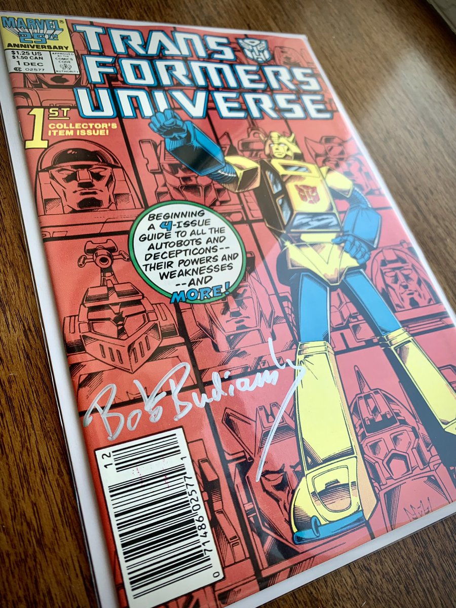 Fantastic meeting you @BobBudiansky. Such a pleasure chatting. I’ll cherish my signed Transformers Universe 1. 

I chose this issue as it reflects such an important part of how these characters came to be, their motivations and place within the world you helped create. 

#tfcon