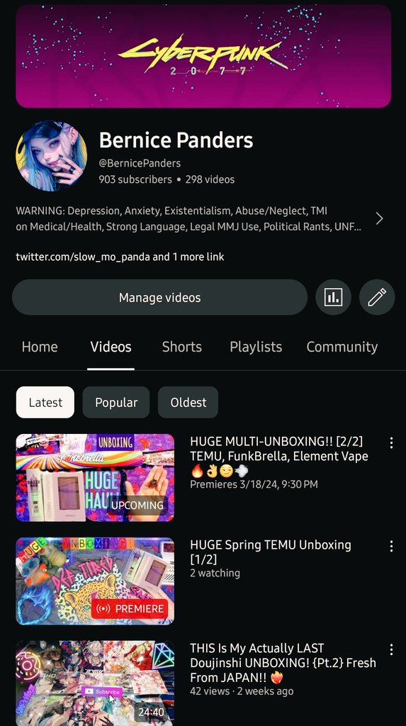 slowxmoxpanda's tweet photo. THIS IS IT... Approaching my first goal of 1k subs- after just 10 years!! Help spread the word & maybe we can get there by 4/20...? ๐ค๐
#Spoonie #SmallYouTuber #ChronicLife #Millennial #Vlogger #Unboxing #GamerGirl #TechTube #Weedtube #JapaneseArt #Cyberpunk #Furbabies #CatMom https://t.co/cNTJUPaFki