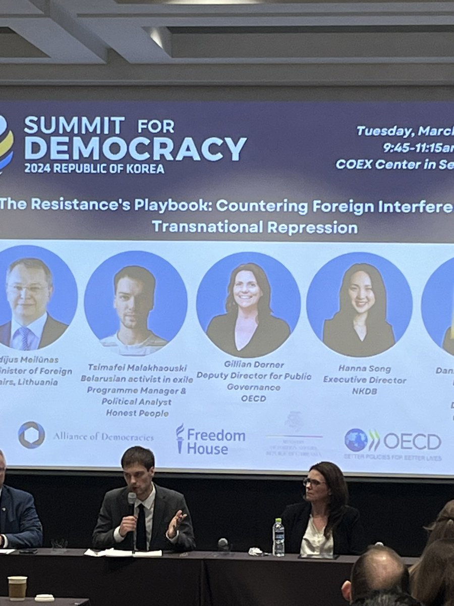 Very touching personal story of <a href="/TsimafeiM/">Tsimafei Malakhouski</a> who had to flee #Belarus in 2020 because of his work with Honest People supporting students to conduct civic activism #authoritarianpressurecohort #S4D3 #SummitforDemocracy