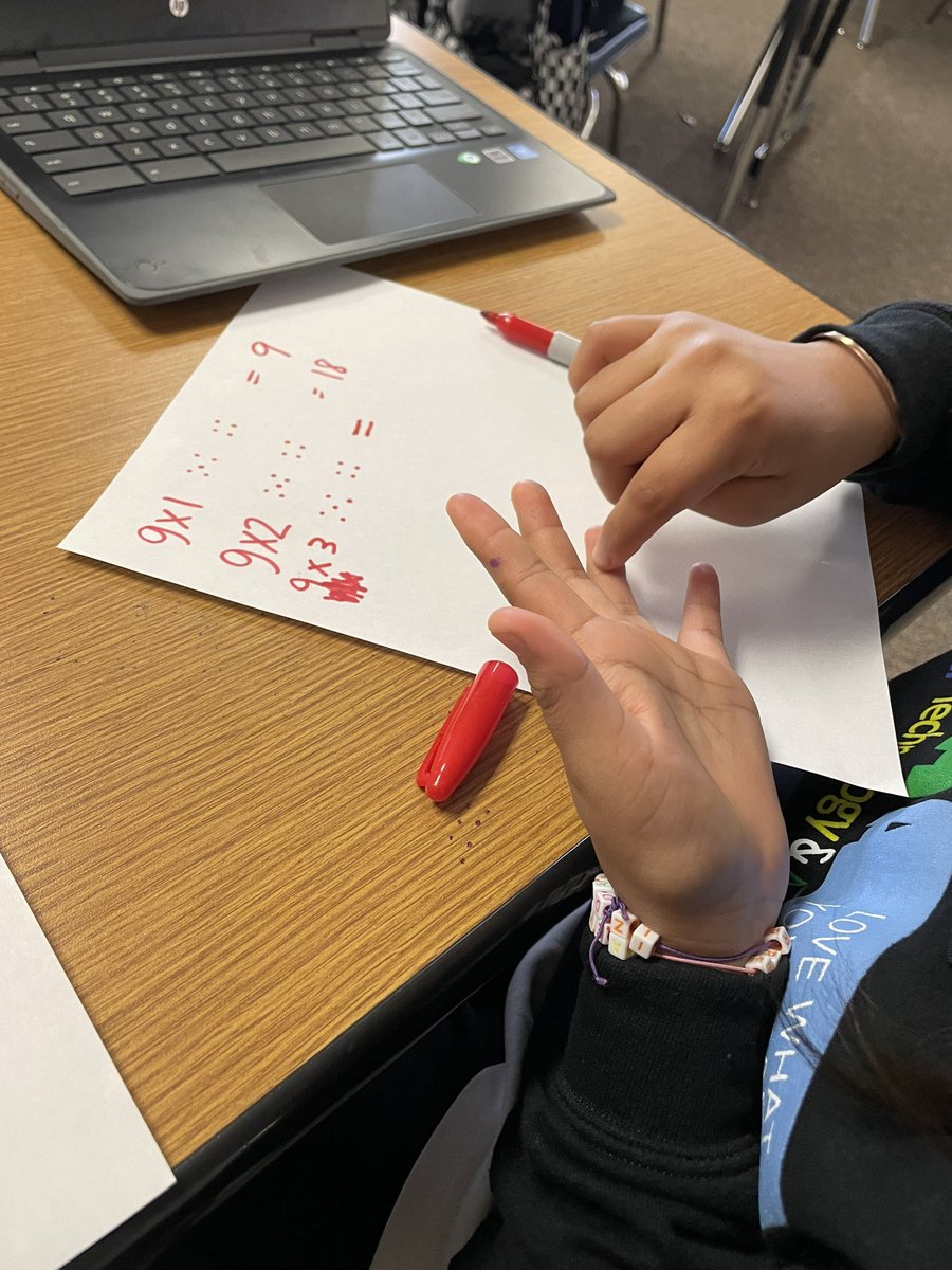 Used stickers to help a student with multiplication. Then she made her own. Small steps for big gains later. <a href="/dailystem/">dailySTEM Chris Woods</a> #math #4thGrade