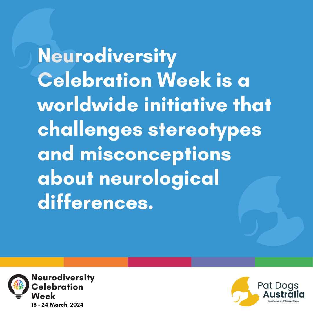 Unite in celebrating Neurodiversity Week! A time to appreciate brain diversity and push past outdated stereotypes. 🌟🧠 #neurodiversityweek #neurodiversityweek2024 #iliketopatdogs #neurodiversity