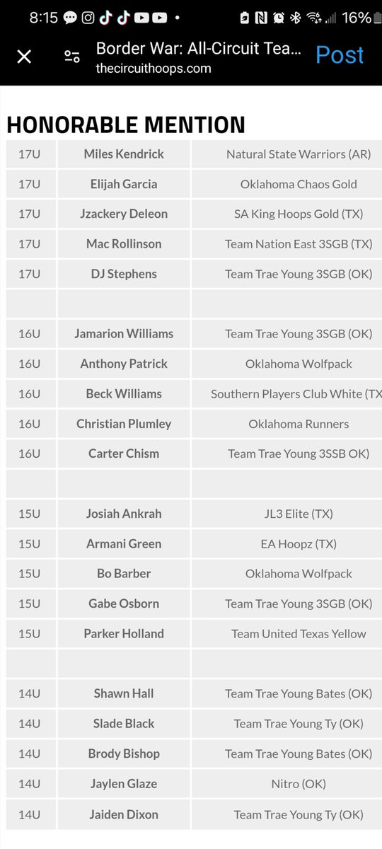 <a href="/TheCircuit/">The Circuit</a> <a href="/3StripesGOLD/">3Stripes GOLD Basketball</a> <a href="/Jr3SSB/">Jr 3SSB</a>  <a href="/GASOMass/">Ryan Massad 🔎</a> <a href="/Ani_Umana/">Ani Umana</a> <a href="/SJBasketball14/">Snoop Johnson BBall Report</a>  <a href="/MacaulinRollis2/">Macaulin Rollison</a> great weekend  ET connection #Hooper #Nation #2BContinued