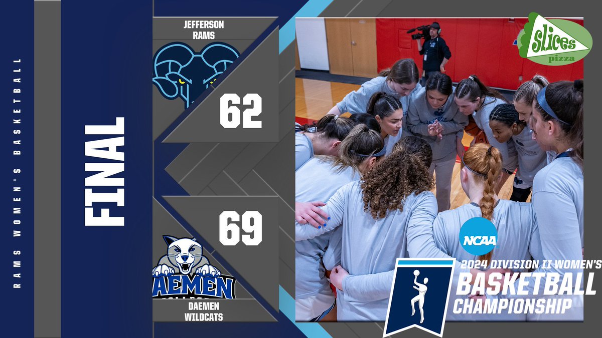 JeffersonRams's tweet photo. Close contest for @Jefferson_WBB as they fall in the NCAA East Region Finals to Daemen. https://t.co/NCC9oPyJDp