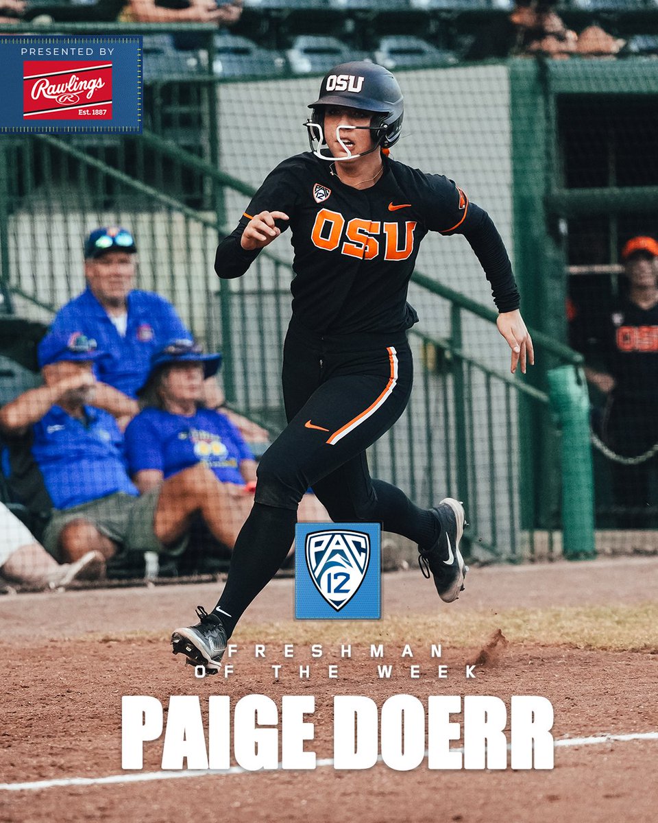 #Pac12SB Freshman of the Week: Paige Doerr 🦫 Full release ➡️ Pac12.me/24SBPOW5 @RawlingsSB