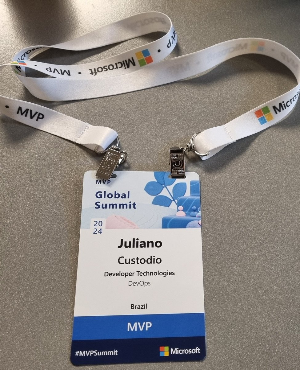 JuuCustodio's tweet photo. Já estou com a minha credicial para o #MVPSummit 2024 https://t.co/KUV5AVXbma
