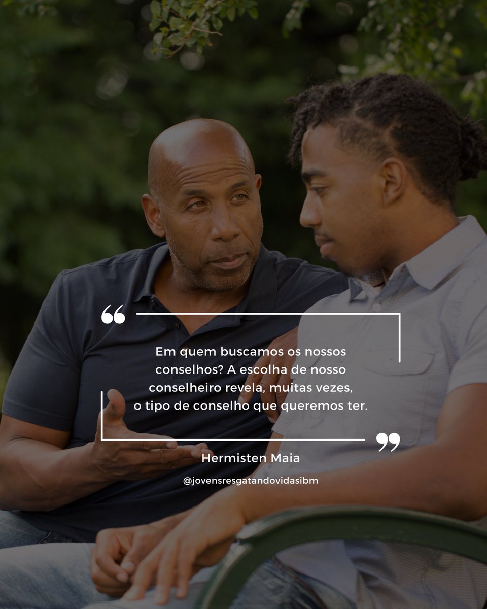 JResgVidasIBM's tweet photo. Em quem estamos buscando os nossos conselhos? Vocês já pararam para refletir sobre essa pergunta? A quem vocês têm dado ouvidos para solucionar problemas? https://t.co/pIq17biGtB