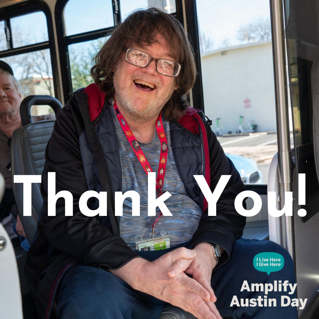 Thank you for supporting AGE of Central Texas this Amplify Austin! Thanks to YOU we have raised over $32,000. Your donations will allow older adults to access the care they need and provide family caregivers with valuable respite. We are so grateful for your generosity! #amplify