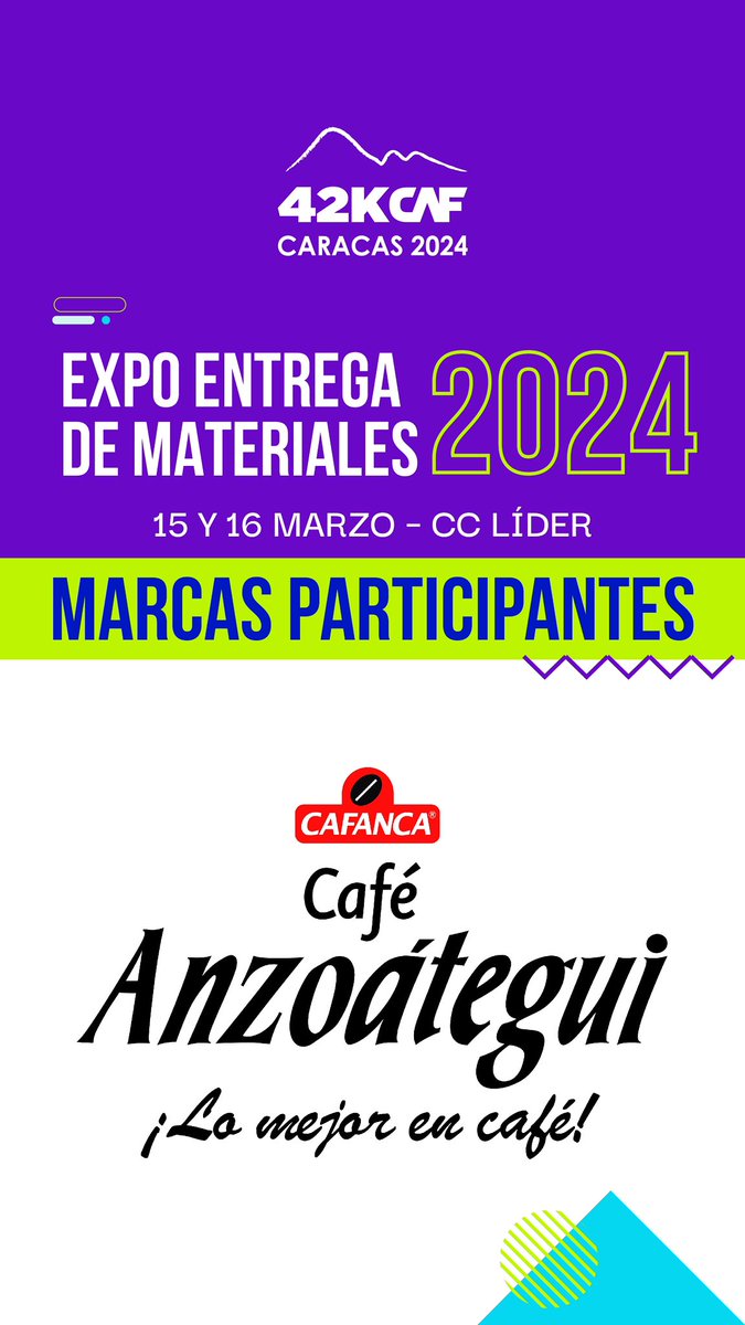 <a href="/EmpresasPolar/">Empresas Polar</a> <a href="/pastedanubio/">Pasteleria Danubio</a> <a href="/Macundales/">Macundales</a> <a href="/Natulacoficial/">Industrias Maros C.A</a> <a href="/zonadeestampado/">Zona De Estampado</a> <a href="/amadecasa_vzla/">Ama de Casa Venezuela</a> <a href="/hammernutrition/">HAMMER NUTRITION</a> <a href="/RoncoVzla/">Ronco Venezuela</a> Café Anzoátegui ☕️🌄:
Despierta tus sentidos con el sabor auténtico de <a href="/cafeanzoategui/">cafeanzoategui</a> en nuestra Expo. El impulso necesario para iniciar tu día y tu entrenamiento para el Maratón CAF. ¡Sabor. tradición y familia! 🌟🏃‍♀️ #CaféDeCalidad #CaféAnzoáteguiExpo