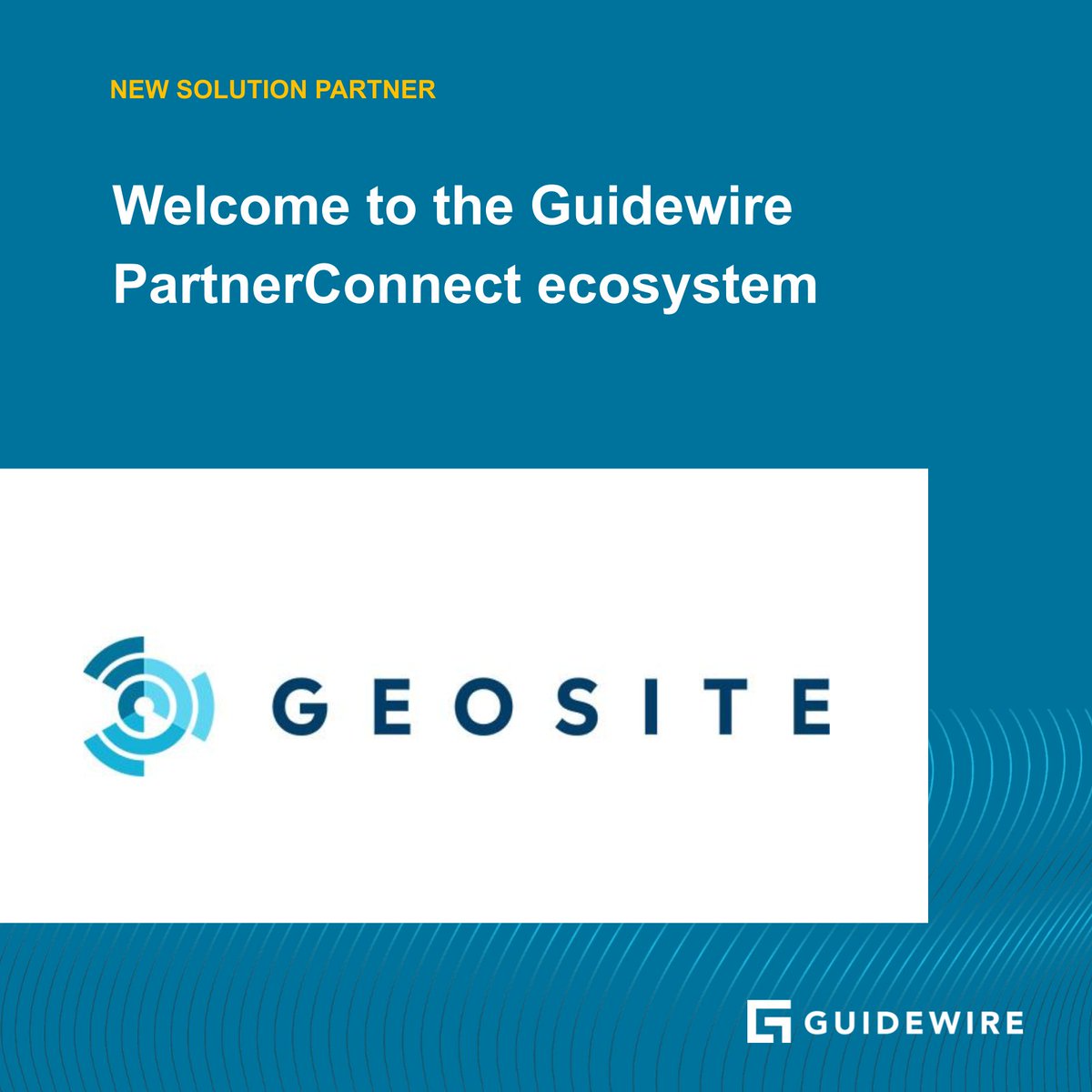 Guidewire welcomes <a href="/GeositeInc/">Geosite</a> as our newest Solution partner! Geosite will be building an integration for the #GuidewireMarketplace that will help insurers leverage spatial data across the policy lifecycle bit.ly/3SZaSPi
#geospatialintelligence #insuranceinnovation
