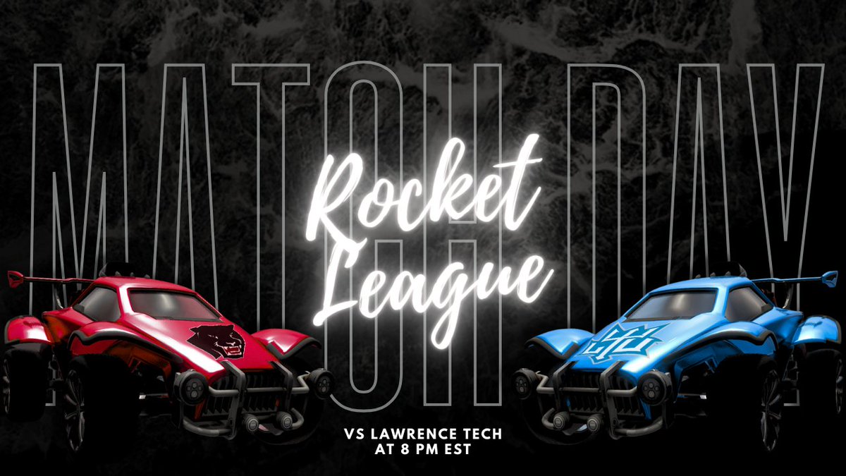 It's match day for our Rocket League Black team tonight! 

🆚 <a href="/LTUesports/">Lawrence Tech Esports</a> 
⏰ 8 PM EST
🔗 twitch.tv/lawrenceteches…

Be sure to go cheer them on! ❤️
