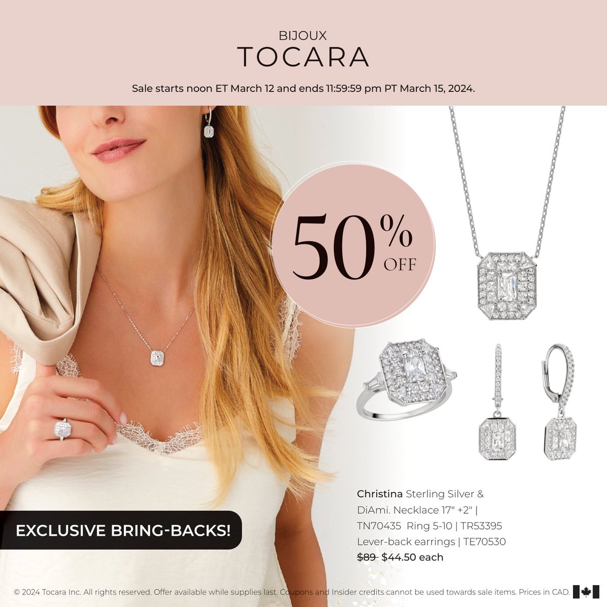 annette_addy's tweet image. Flash SALE ⚡  DiAmi Statements 💎
50% Off select Styles
Click on 📷for more info
Starts at Noon ET Mar 12th ends at at 11:59:59 PM PT Mar 15th.
Shopping Link:  bit.ly/TocaraShopping…
#DiAmi #Tocarastyle #ElevateYourStyle #embraceyourbeauty #authenticallyannette #GlamFusion