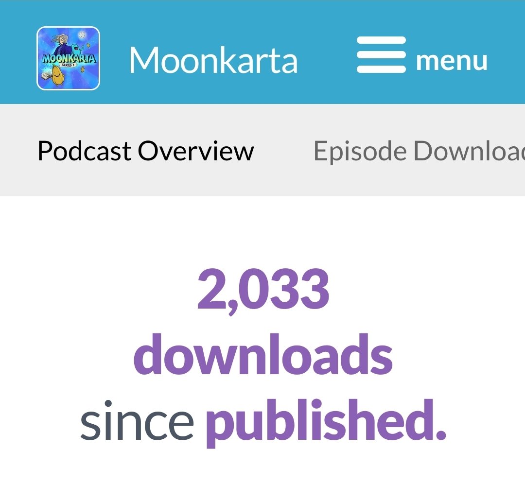 Lovely to see moonkarta.com hit over 2000 downloads for such a little indie #podcast