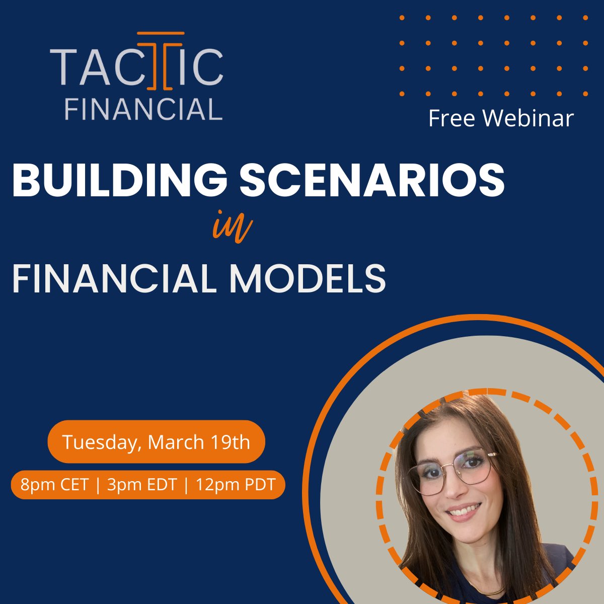 CarolinaLago's tweet photo. Free Webinar: Building Scenarios in Financial Modeling. https://t.co/HkFYZsx9Bf via @LumaHQ
#financialmodel
#fpanda
#finance https://t.co/JdKv267Og2