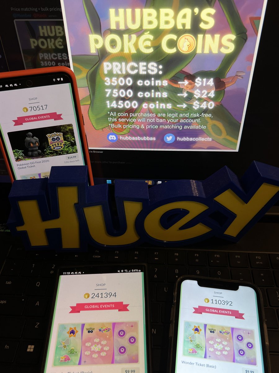 hubbahuey's tweet photo. i like cheap poke coins! 🥰
random retweet gets free coins!
https://t.co/7j3f1wXSfa
#PokemonGo https://t.co/UjQQMPYET0