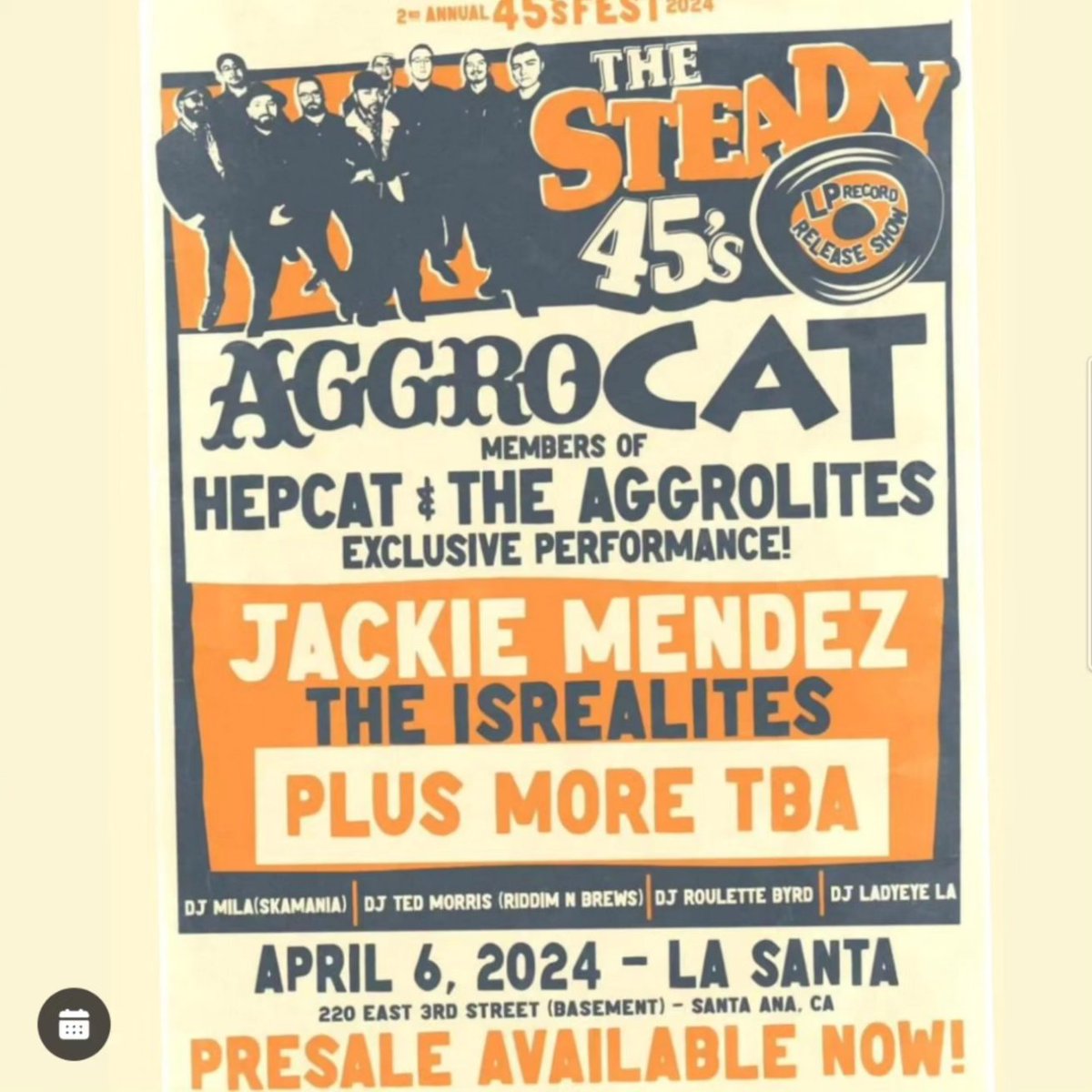 SoulStation1's tweet photo. Here's the second show I'll be sitting in  with @TheIsraelitesLA . It should be a great time in Santa Ana, California. Hope to see you there 😁 https://t.co/BQss9OdXl7
