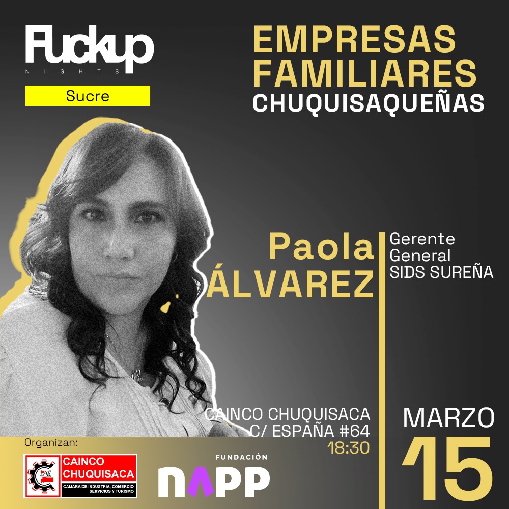 ¡𝐏𝐫𝐞𝐩𝐚́𝐫𝐞𝐧𝐬𝐞 𝐩𝐚𝐫𝐚 𝐮𝐧𝐚 𝐞𝐱𝐩𝐞𝐫𝐢𝐞𝐧𝐜𝐢𝐚 𝐮́𝐧𝐢𝐜𝐚 𝐞𝐧 𝐞𝐥 𝐩𝐫𝐢𝐦𝐞𝐫 𝐅𝐯𝐜𝐤𝐮𝐩 𝐍𝐢𝐠𝐡𝐭𝐬 𝐝𝐞𝐥 𝐚𝐧̃𝐨, 𝐞𝐝𝐢𝐜𝐢𝐨́𝐧 𝐄𝐦𝐩𝐫𝐞𝐬𝐚𝐬 𝐅𝐚𝐦𝐢𝐥𝐢𝐚𝐫𝐞𝐬 𝐂𝐡𝐮𝐪𝐮𝐢𝐬𝐚𝐪𝐮𝐞𝐧̃𝐚𝐬❗ 🎤🎉

Cel: 71160555

#FuckupNights #EmpresasFamiliares