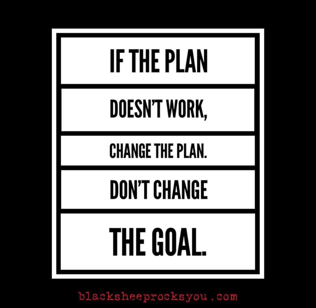Black_Sheep_Rok's tweet photo. Never. Plan A, Plan B…Plan Z could all happen. Never changing the goal.💪🏻 #blacksheeprocksyou #adjust #focus #goals #longwaytothetop #rocknroll https://t.co/1XKynS4NUW