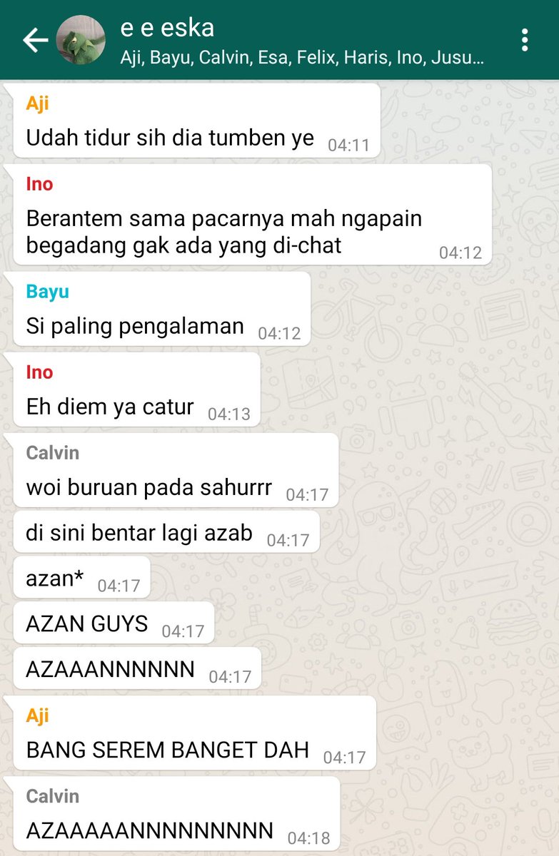 Eska melaporkan dari sahur pertama 🔥