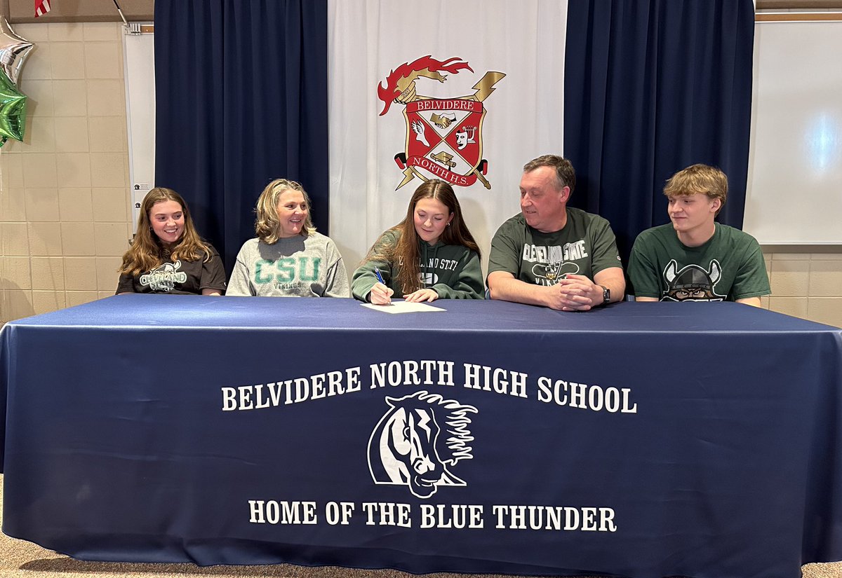 BNHSSports's tweet photo. A great day for Cortlyn Hefty, one of North’s best ever to play the game of soccer for the Blue Thunder! She committed today to play soccer at Cleveland State University and study elementary education. We can’t wait to see what your final season brings at North! Good Luck!! https://t.co/7pukAnqShl
