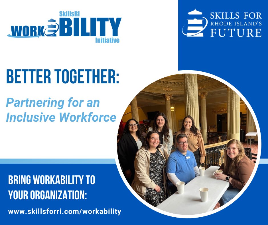 A #SkillsRI #workABILITY update!

Last Friday, representatives from the @RI_DLT, @trinityrep, and @CPNRI, Anthony, came together for a special meeting.

Read more: bit.ly/3IvAhv0. 

#InclusiveWorkforce #TrinityRep #RIDLT #CPNRI #RealJobsRhodeIsland #RhodeIsland