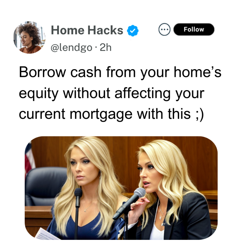 lendgo's tweet photo. Say goodbye to bank loans if you own a home. Borrow from yourself (it's simple)

https://t.co/lxxy4m384o