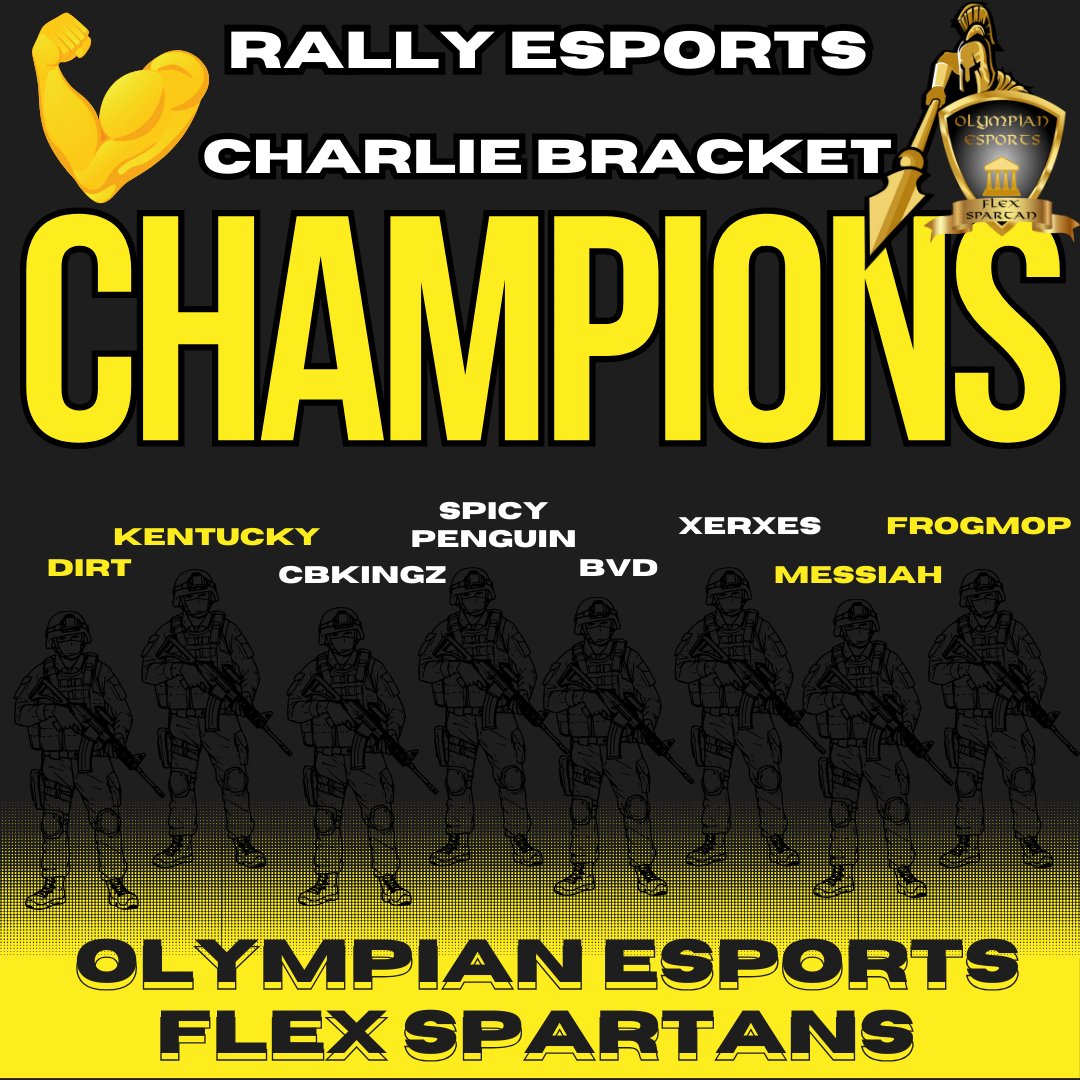 OlympianEsport1's tweet photo. Olympian FLeX Spartans Win @rally_esports Charlie bracket after an all Olympian Flex Final 3 - 0 over Olympian FLeX Friendly fire.
well done @Theme55iah2020 @bigolejarofdirt @Zakarii_17 @PslBears BVD Xerxes Frogmop @NovaPlaysCoD https://t.co/HqOLr72Zlt