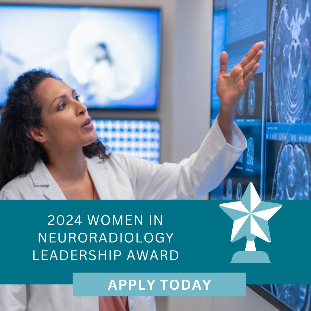 Apply today for the Women in Neuroradiology Leadership Award! This award is for mid-career women with demonstrated experience and promise for leadership in neuroradiology and/or radiology overall. Learn about eligibility requirements and how to apply. bit.ly/42Myfzo