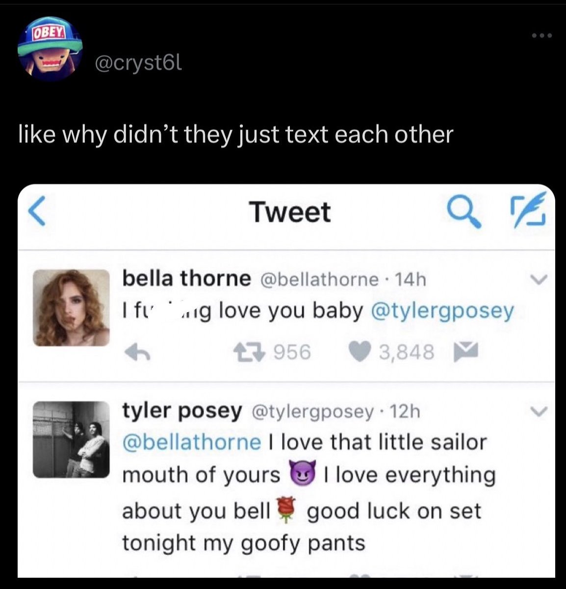 me and leip when he was on twitter