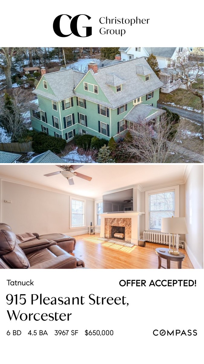 Two listings in #Worcester, two offers accepted for my clients!  If you've had thoughts of selling, reach out to me. I provide a lot of free equity reports, just to give you an idea of how much you'd earn after expenses in the sale of your home, today.
