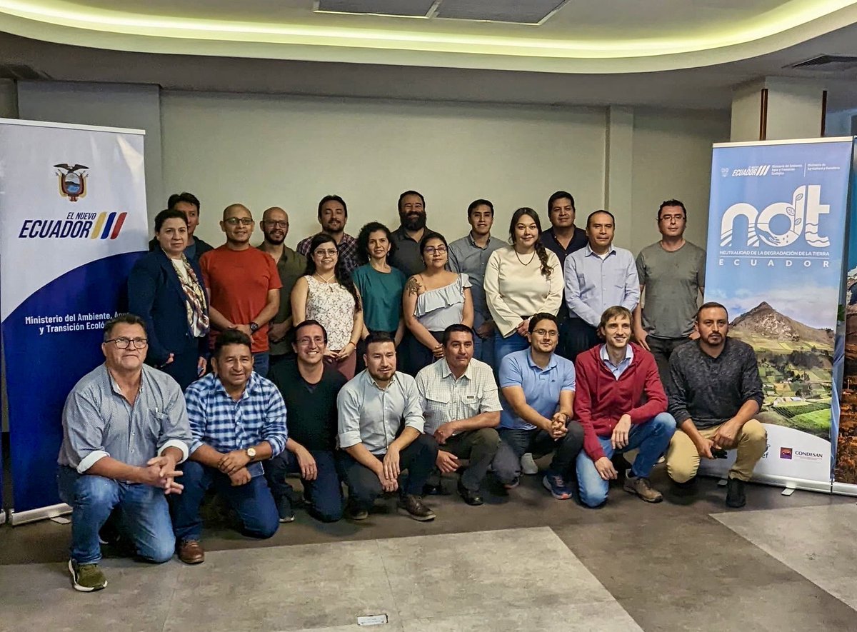 Juan Maita y Paúl Eguiguren investigadores del CITIAB-UNL, participaron del 4 al 7 de marzo en el taller de desarrollo de capacidades para la estimación y monitoreo de indicadores para la Neutralidad de la Degradación de la Tierra (NDT).