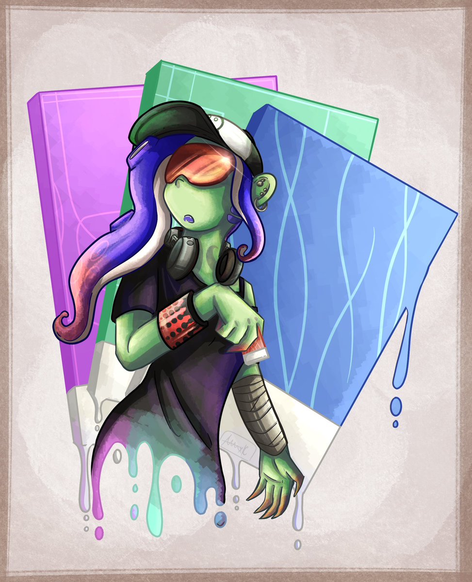 AlexKyanite's tweet photo. :0 Here’s some Dedf1sh art!! 

I’m really happy with how it turned out :D
#art #digitalart #Splatoonfanart #splatoon #splatoondedf1sh #splatoonacht #splatoonsideorder #splatoon #splatoon3 https://t.co/102vmNDQMh