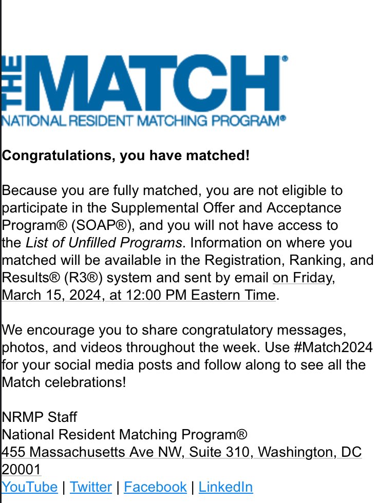 itslauryy's tweet photo. I cried, my family crew too, we all crode 😭 

I’m so excited to become a Psychiatrist! 1Peter 1:3-5 #Match2024 #PsychMatch #futurepsychiatrist https://t.co/y5gppMohR0
