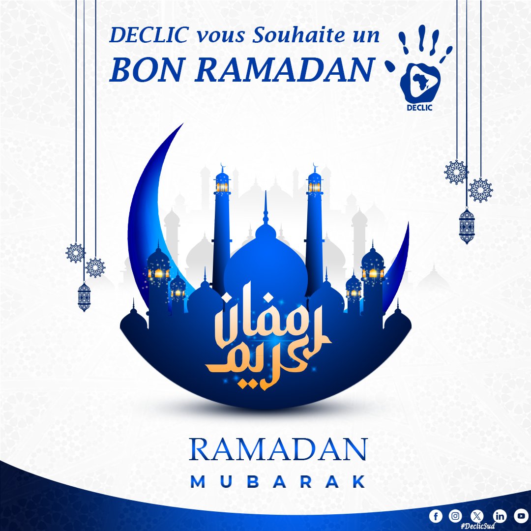 DECLIC souhaite un bon Ramadan à toute la communauté musulmane. 

#DECLICSUD #Leadership