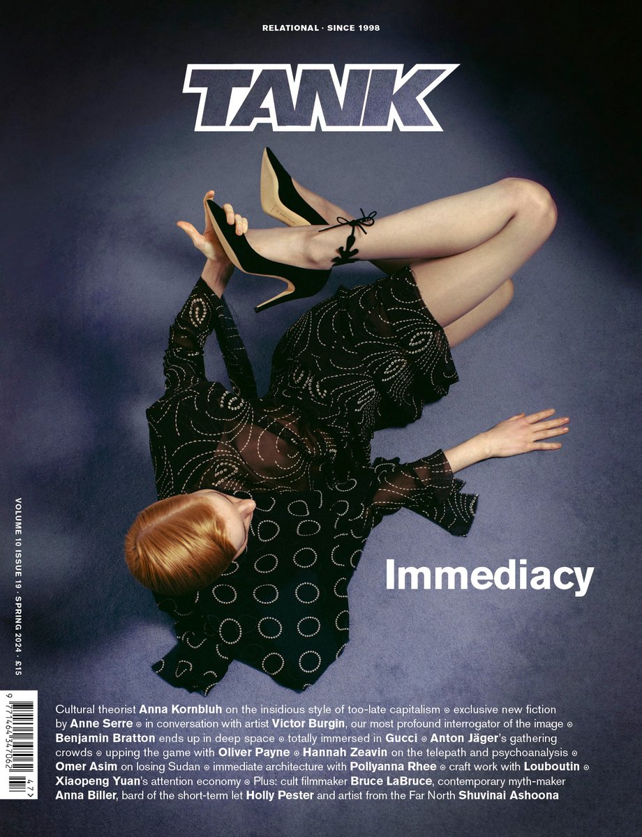 I am currently a contributor to the print issues of four magazines on newsstands now: Richardson Magazine x Pornhub A11: Agency Issue, @Artforum March 2024 My Top Ten, @InterviewMag March 2024 interview with Joe Dallesandro, and I am interviewed in @tankmagazine Spring 2024