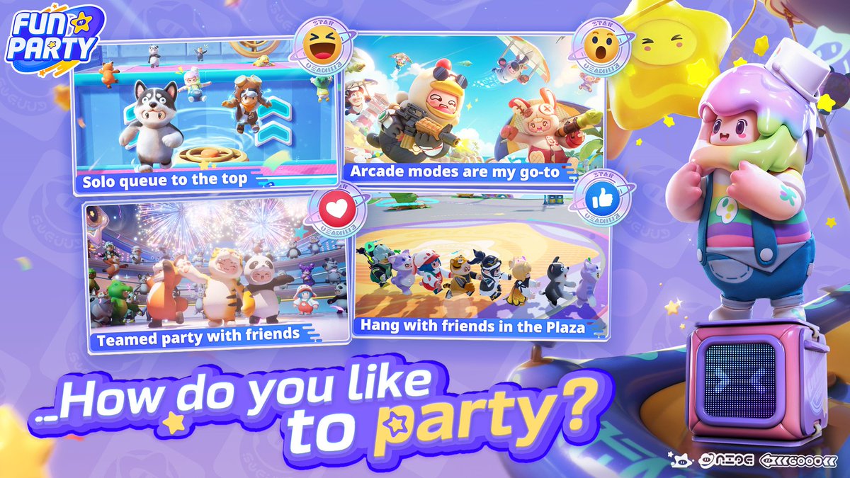 CeloZaga's tweet photo. Tencent has already registered the trademark for its party game, Project Fun Party, now called #PartyStars: https://t.co/yHnNGjtPtR
Party Stars is a competitor to Eggy Party and was launched in China at the beginning of the year, currently taking 2ยฐ place among party games. https://t.co/7Q7KICyUN3