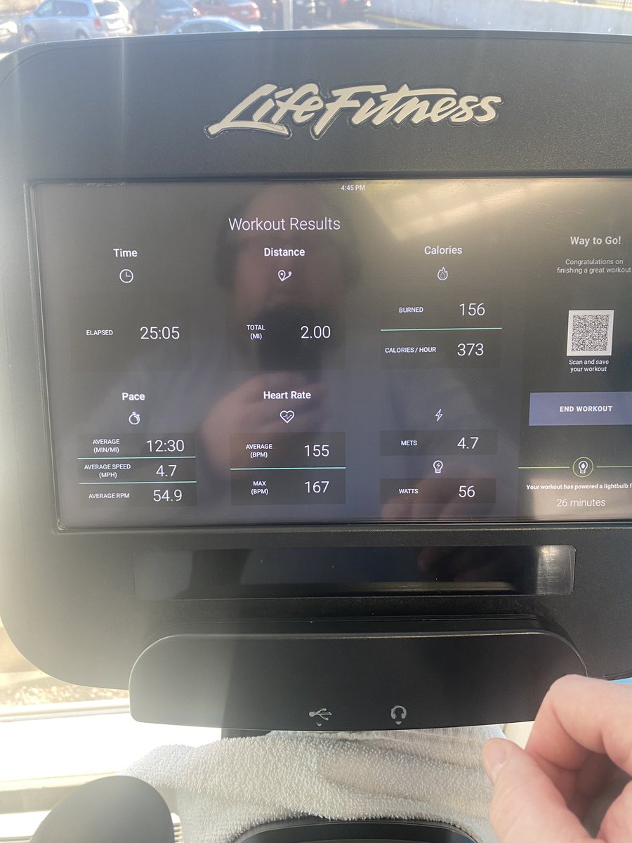 Just had another great workout. In the beginning I was doing 2 miles in 35 min so avg of 17:30 a mile. Today I was able to drop it to 2 miles in 25:05 just over 12:30 a mile. It might not seem like much to some but for me it’s the right direction. Plus a great upper body workout.