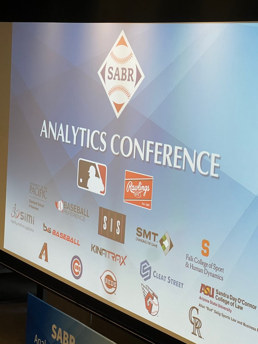 It was a really fun weekend at the #SABRanalytics conference.  Our own Tim Niller presented on our methodology for predicting Ground Reaction Forces in-game.  Proud to be a sponsor as well.  

#biomechanics #mlb #NCAABaseball #collegebaseball