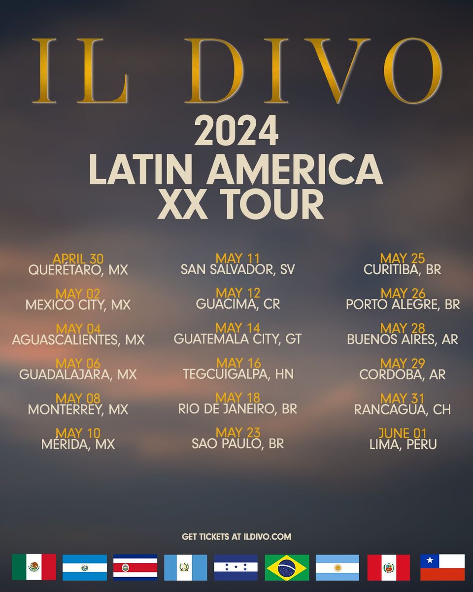 ildivoofficial's tweet image. ¡Nos vemos pronto! 💫 Entradas en el siguiente enlace.

See you soon! 💫 Tickets at the link below.

ildivo.com/tour-dates/
