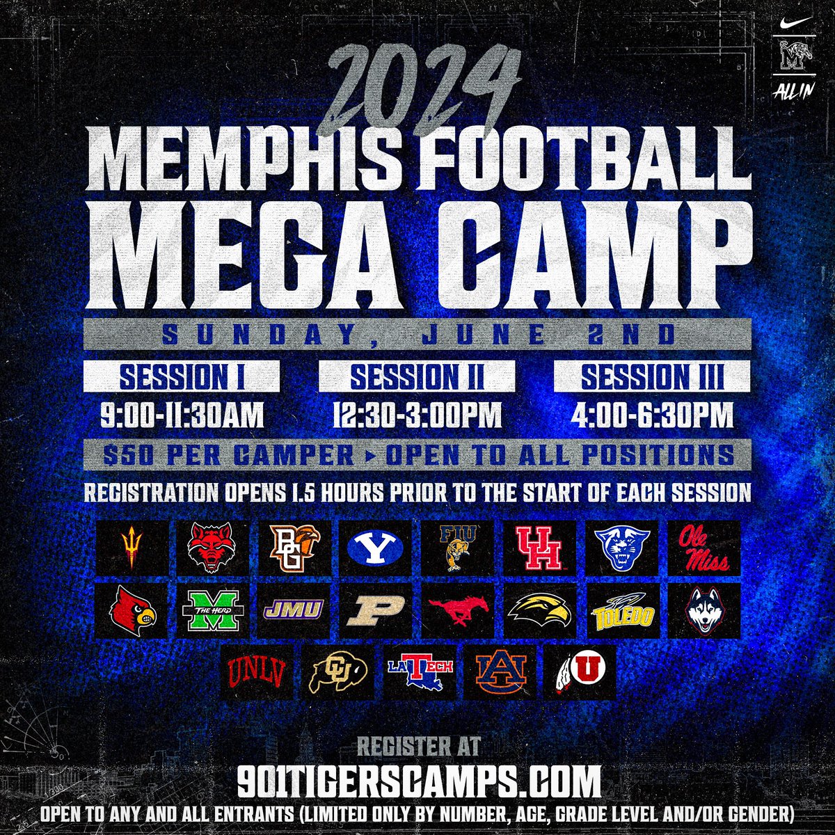 Come see us!
#allabouttheplayers

901tigerscamps.com