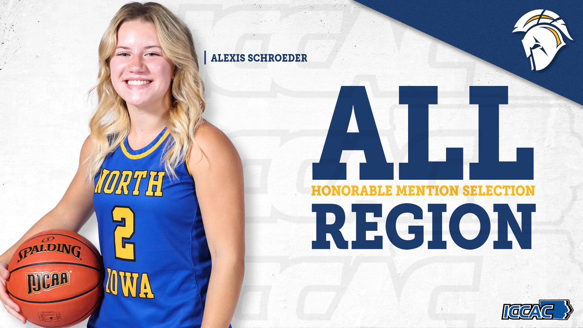 📣 Freshman Alexis Schroeder from Caledonia, Minnesota received All Region Third Team Honors!! 🎉⭐️ This award is voted on by the region coaches and is a great honor!! 
Congrats, Alexis!!! 🏀💙💛
#AlexisSchroeder 
#GONIACC