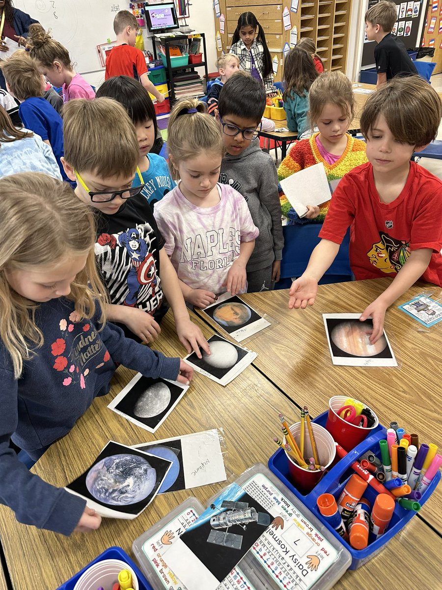 MrsKomenda's tweet photo. We really enjoyed our in-school field trip to help us learn more about space! We did the “Lunar Long Jump”, made a sun dial and more! 🔭🪐🚀☀️🌙 Thank you PTO for making this possible! #CAMagicintheJourney #CAEngaged #CALovetoLearn #engageD64 https://t.co/QozuNAmKG0