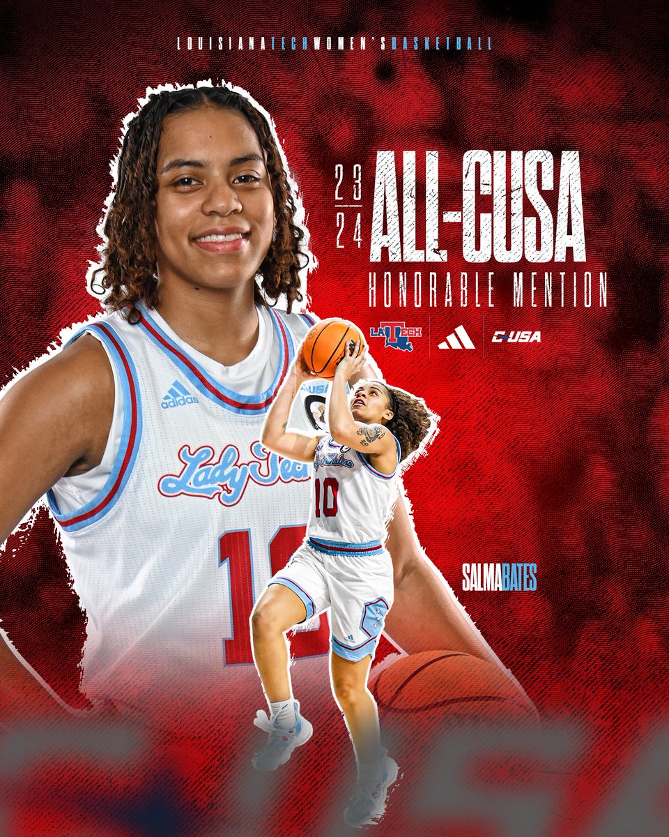 LATechWBB's tweet photo. Big shot Bates

@salma_bates earns All-CUSA honorable mention

📰: https://t.co/ywPZwx5JGl

#LoveandServe 🩵❤️ https://t.co/lmgpNUQ10B