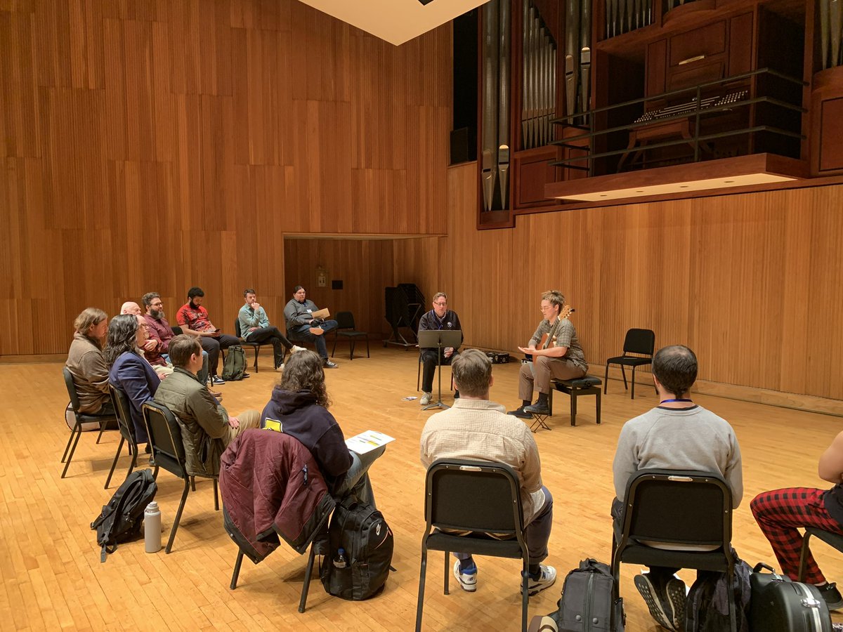 JasonVieaux's tweet photo. Grt crowd of music lovers in #Buffalo 2024 Buffalo Intl Guitar Festival @ #SleeHall @ubmusicdept … Phil selected “special” program & it paid off for audience. Grt to reconnect w lots of fam. #Bach #Brouwer #Metheny #RushLimelight #Bro’sDartLeague#FallettasItalian #MikeHardy https://t.co/gHs4hoc83m