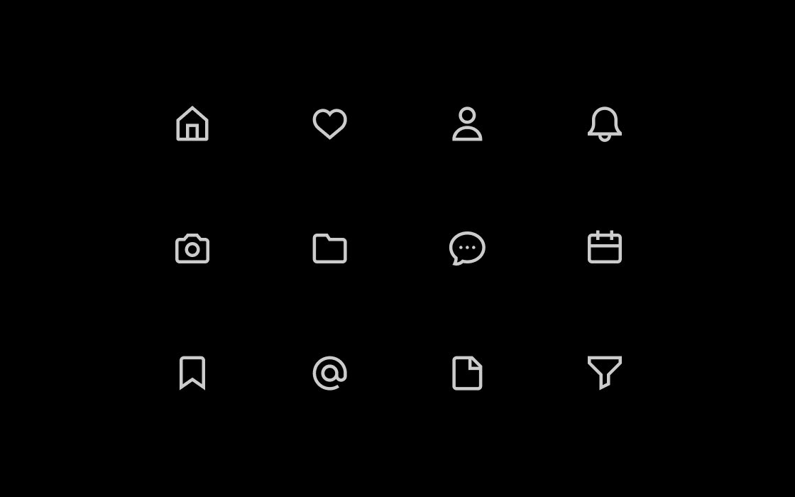 New interface icons for ▲ iconsharp library