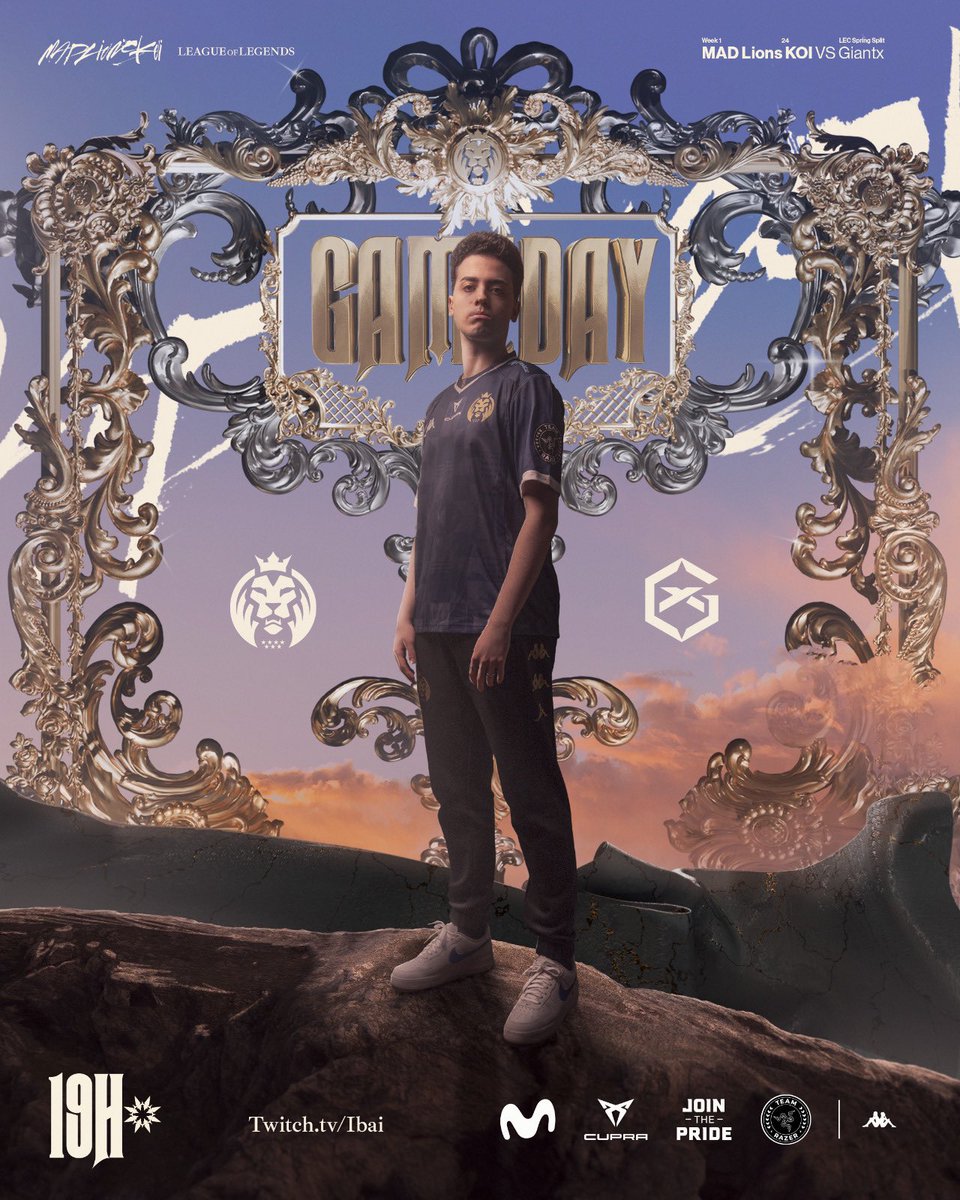MAD KOI vs GIANTX. 

VAMOS. 

LUNES DE SUFRIR. 
twitch.tv/ibai